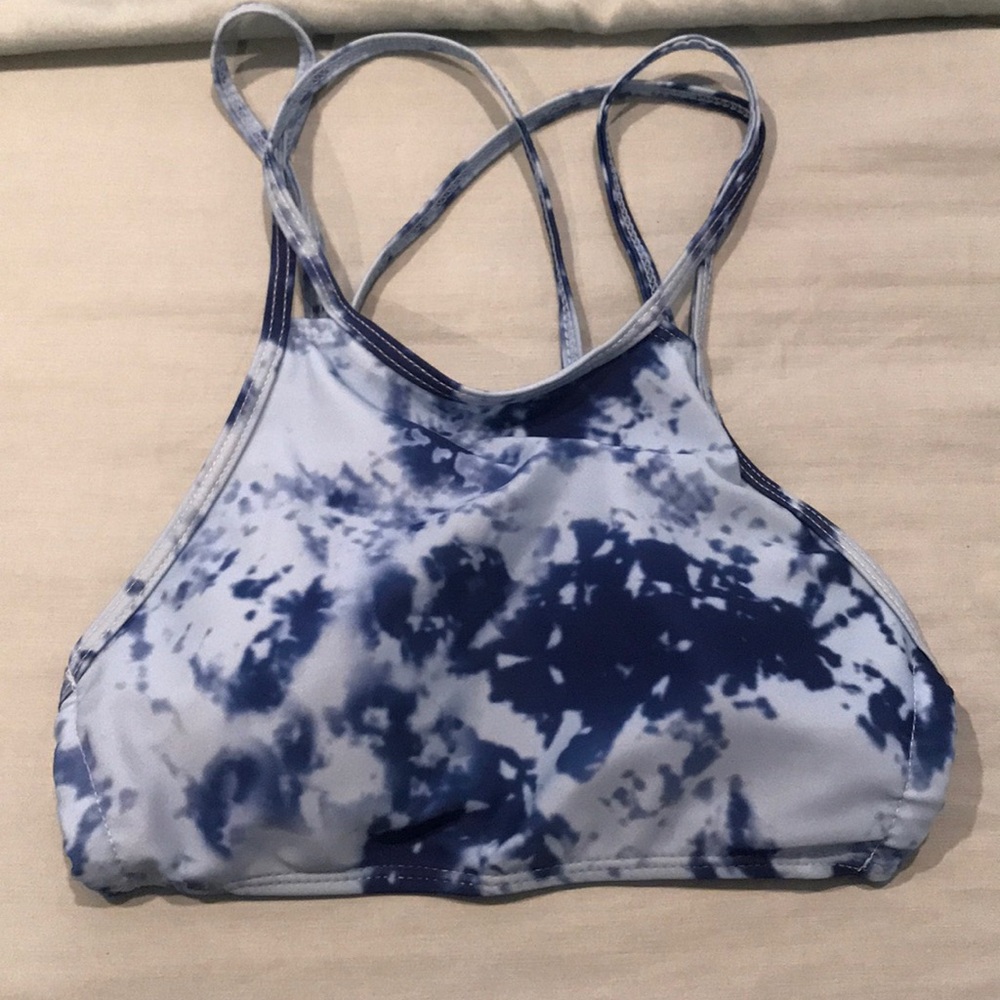 NWOT Blue TieDye Bikini Top